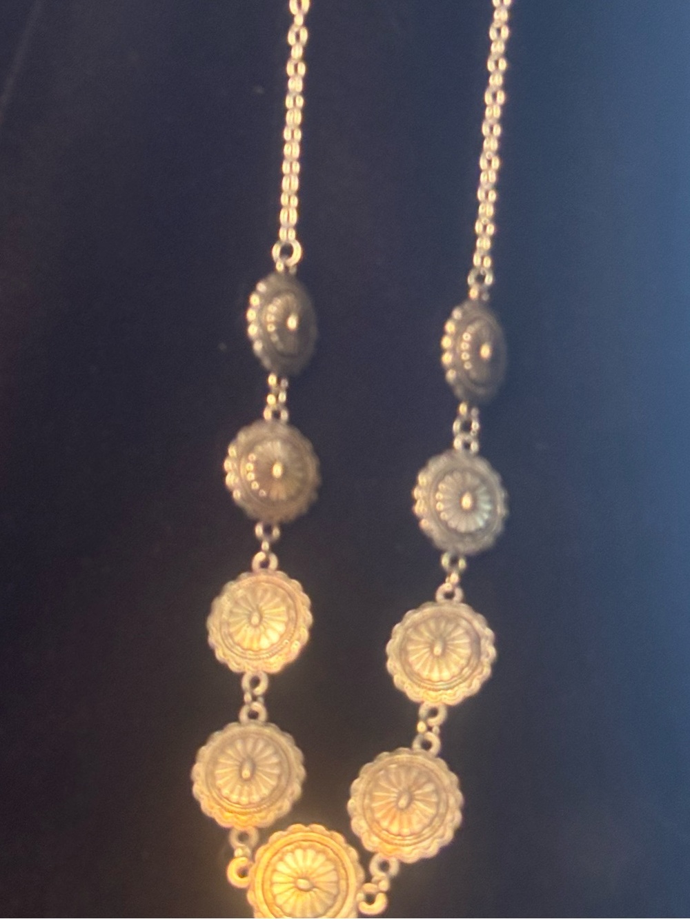 Silver Tone Floral Medallion Necklace - Women Jewelry
